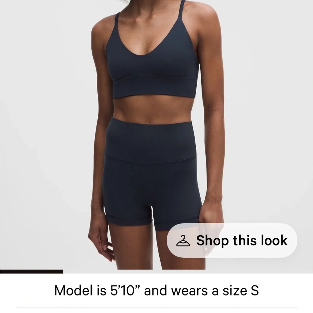 lululemon athletica Focuser Scoop Neck nulu size M navy blue